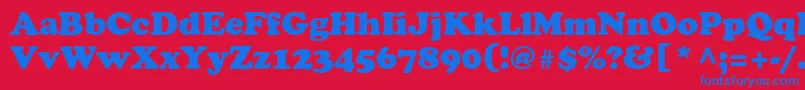 Agcoo5 Font – Blue Fonts on Red Background