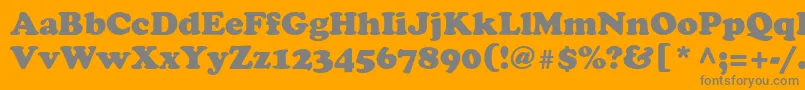 Agcoo5-Schriftart – Graue Schriften auf orangefarbenem Hintergrund