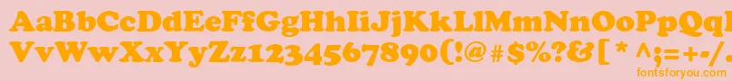 Agcoo5 Font – Orange Fonts on Pink Background