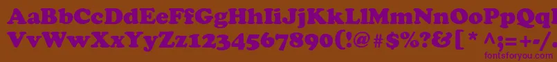 Agcoo5 Font – Purple Fonts on Brown Background
