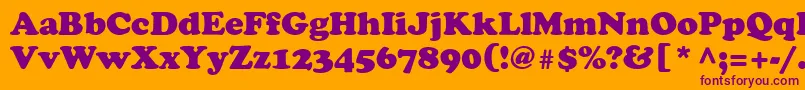 Agcoo5 Font – Purple Fonts on Orange Background