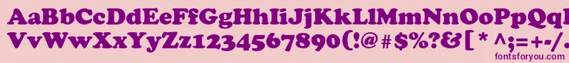 Agcoo5 Font – Purple Fonts on Pink Background