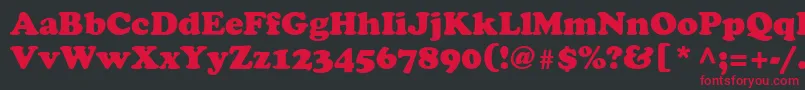 Agcoo5 Font – Red Fonts on Black Background