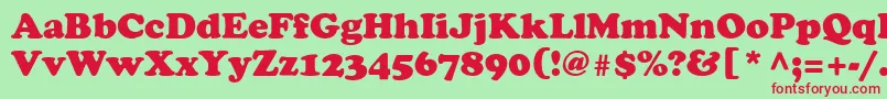 Agcoo5 Font – Red Fonts on Green Background