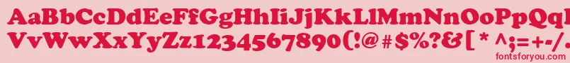 Agcoo5 Font – Red Fonts on Pink Background