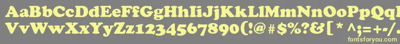 Agcoo5-fontti – keltaiset fontit harmaalla taustalla