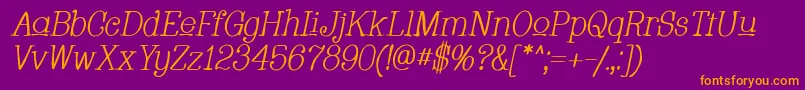 Whacui ffy Font – Orange Fonts on Purple Background