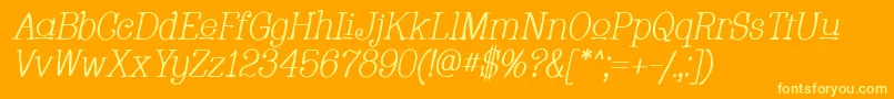 Whacui ffy Font – Yellow Fonts on Orange Background