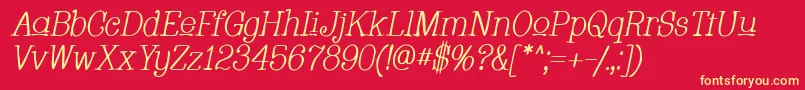 Whacui ffy Font – Yellow Fonts on Red Background