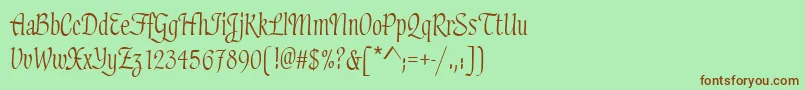 HaydenRegular Font – Brown Fonts on Green Background