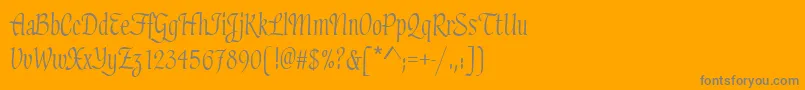 HaydenRegular-Schriftart – Graue Schriften auf orangefarbenem Hintergrund