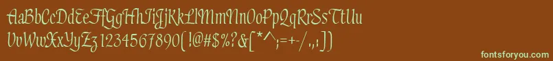 HaydenRegular Font – Green Fonts on Brown Background