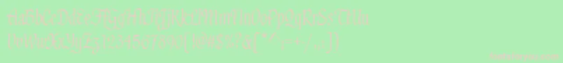 フォントHaydenRegular – 緑の背景にピンクのフォント