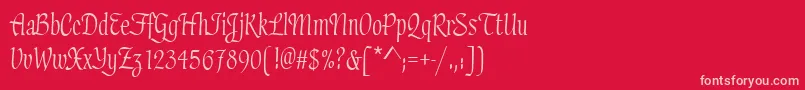 HaydenRegular Font – Pink Fonts on Red Background