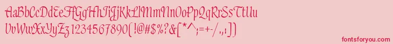 HaydenRegular Font – Red Fonts on Pink Background