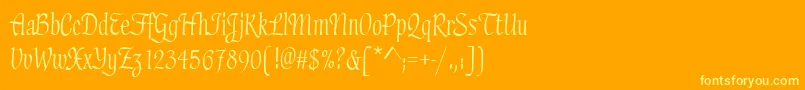 HaydenRegular Font – Yellow Fonts on Orange Background