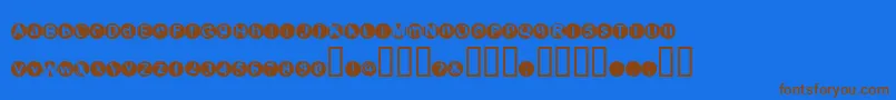 Xerof Font – Brown Fonts on Blue Background