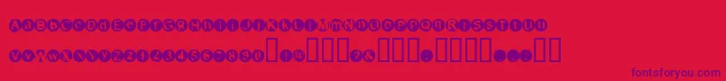Xerof Font – Purple Fonts on Red Background