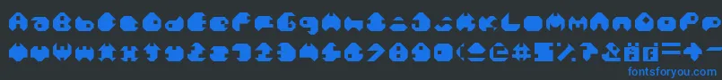 MonoLh Font – Blue Fonts on Black Background
