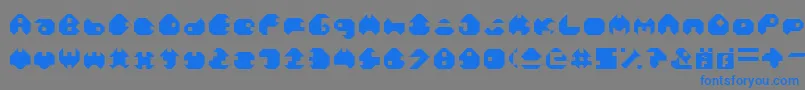 fuente MonoLh – Fuentes Azules Sobre Fondo Gris