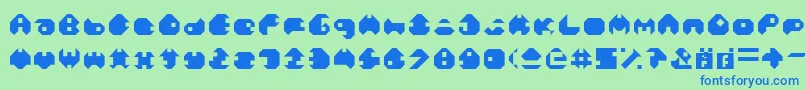 MonoLh Font – Blue Fonts on Green Background