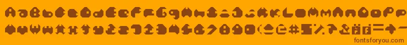 MonoLh Font – Brown Fonts on Orange Background