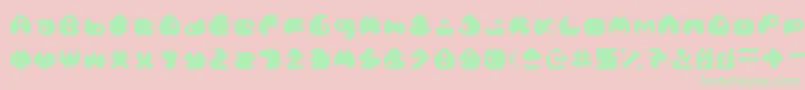 Шрифт MonoLh – зелёные шрифты на розовом фоне