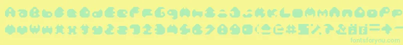 Шрифт MonoLh – зелёные шрифты на жёлтом фоне