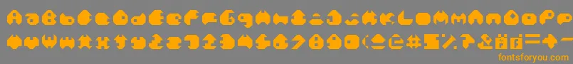 MonoLh Font – Orange Fonts on Gray Background