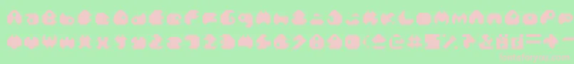 フォントMonoLh – 緑の背景にピンクのフォント