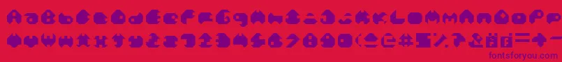MonoLh Font – Purple Fonts on Red Background