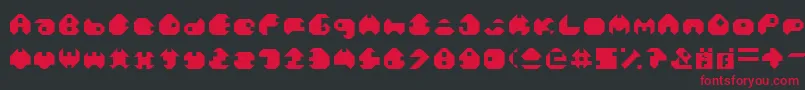 MonoLh Font – Red Fonts on Black Background