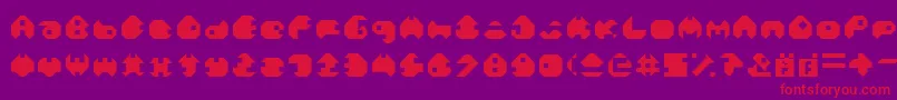 MonoLh Font – Red Fonts on Purple Background