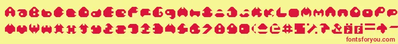 MonoLh Font – Red Fonts on Yellow Background