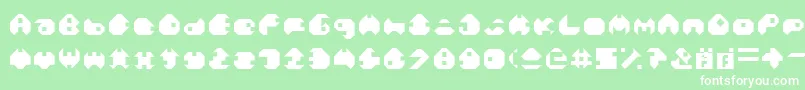 MonoLh Font – White Fonts on Green Background
