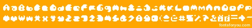 フォントMonoLh – オレンジの背景に白い文字
