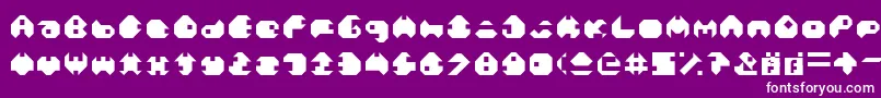 MonoLh Font – White Fonts on Purple Background