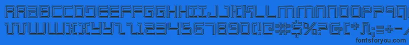 ElectionDay3D Font – Black Fonts on Blue Background