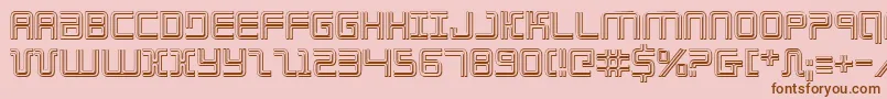 ElectionDay3D Font – Brown Fonts on Pink Background