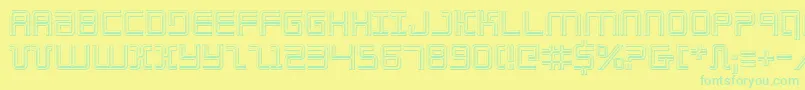 ElectionDay3D-Schriftart – Grüne Schriften auf gelbem Hintergrund