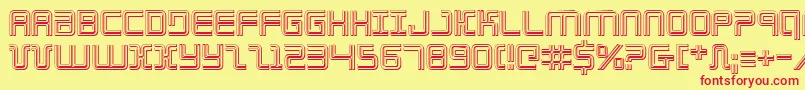 ElectionDay3D Font – Red Fonts on Yellow Background