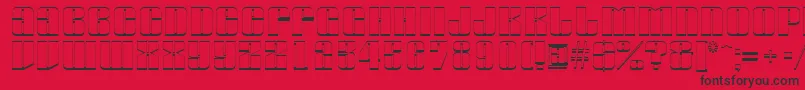 AGlobus3D Font – Black Fonts on Red Background