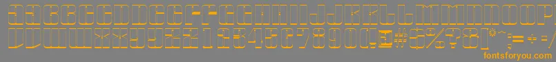 AGlobus3D Font – Orange Fonts on Gray Background