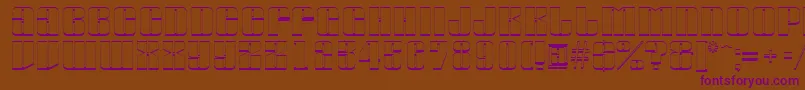 AGlobus3D Font – Purple Fonts on Brown Background