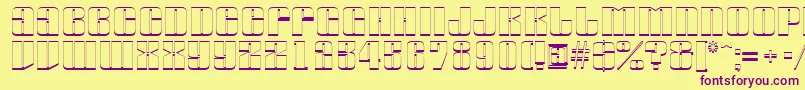 AGlobus3D Font – Purple Fonts on Yellow Background