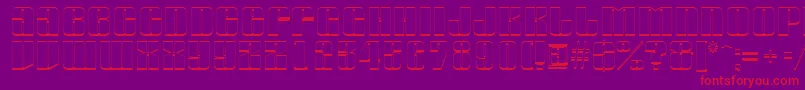 AGlobus3D Font – Red Fonts on Purple Background