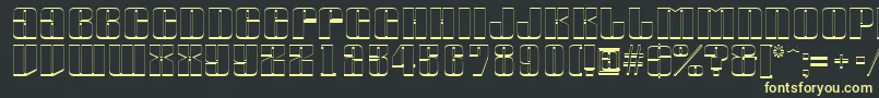 AGlobus3D Font – Yellow Fonts on Black Background