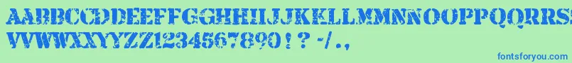 ArmaliteRifle Font – Blue Fonts on Green Background