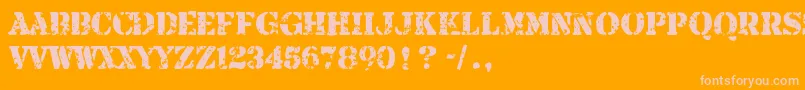 ArmaliteRifle Font – Pink Fonts on Orange Background