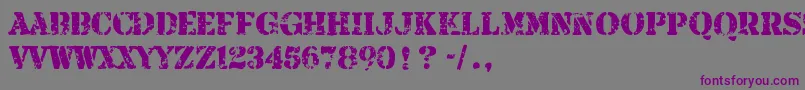 ArmaliteRifle-Schriftart – Violette Schriften auf grauem Hintergrund